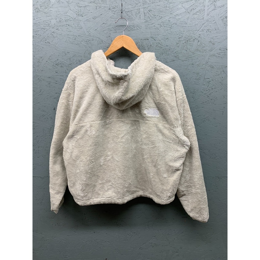 The North Face Fleece Women's XL Ivory Osito 1/4 Zip Pullover Hoodie Cropped - Picture 10 of 10